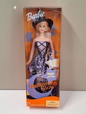 Barbie Halloween Glow Doll 2002 Mattel Glow In Dark Hair Extension
